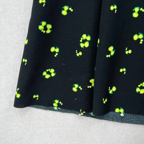 COS Frill Neck A-line Printed Dress Womens 4 Black Sleeveless Swing Floral Print - Picture 14 of 16